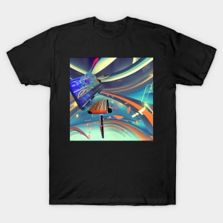 Synthesizer Floating Around In Space. T-Shirt